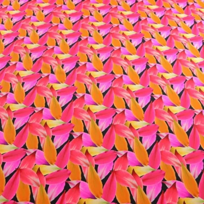 Floral petals printed spandex — wholesale stretch fabric