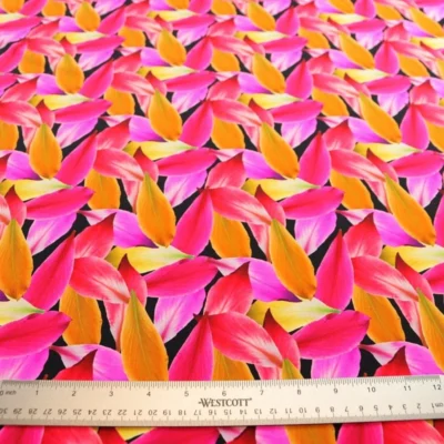 Floral Petals Printed Spandex Fabric #25 — spandex fabric by the yard | Stretch House