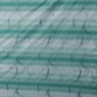 Ombre shimmery glitter polyester mesh in green, blue, pink — wholesale fabric