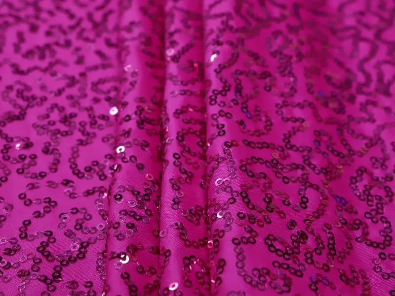 IMG_0613 Shocking pink spandex sequin fabric — wholesale stretch fabric
