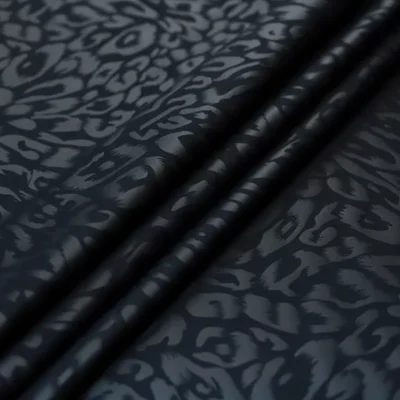 Ferocious foil spandex in black matte — wholesale stretch fabric