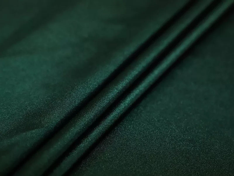 IMG_2801 Satin polyester spandex in forest green — wholesale stretch fabric