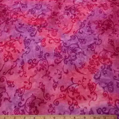 Magenta Orchid Purple Tie Dye Spandex Flock Mesh #10 — spandex fabric by the yard | Stretch House
