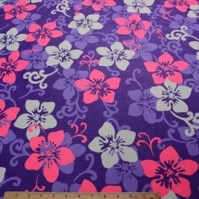 Printed Spandex Metallic Purple / Neon Pink / White/ Rose  #CU1-6 — spandex fabric by the yard | Stretch House