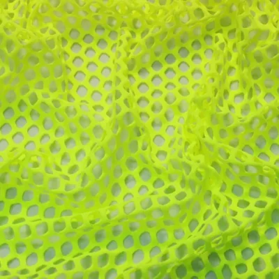 Fish Net Spandex Fabric Chartreuse #18 — spandex fabric by the yard | Stretch House