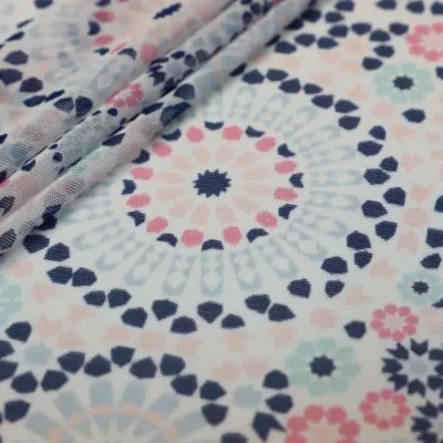 Printed spandex mesh #4 — wholesale stretch fabric