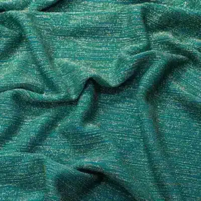 Lurex Slinky Rain Fall Hunter / Gold #4 — spandex fabric by the yard | Stretch House