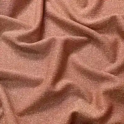 Lurex Slinky Rain Fall Mauve / Gold #3 — spandex fabric by the yard | Stretch House