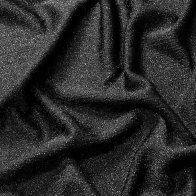 Lurex Slinky Rain Fall  Black / Black #9 — spandex fabric by the yard | Stretch House