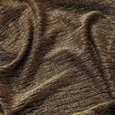 Lurex Slinky Rain Fall Black / Gold #6 — spandex fabric by the yard | Stretch House