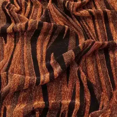 Lurex Slinky   Black / Copper #1 — spandex fabric by the yard | Stretch House