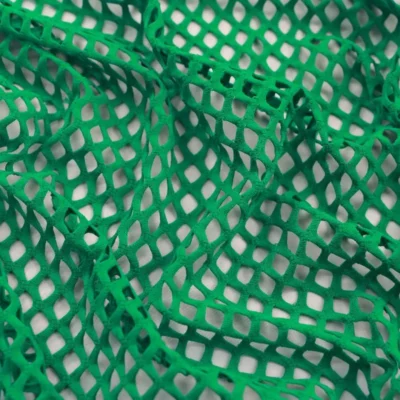 Fish Net Spandex Fabric Kelly Green #5 — spandex fabric by the yard | Stretch House