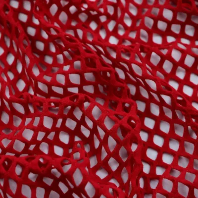 Fish Net Spandex Fabric Red #10 — spandex fabric by the yard | Stretch House