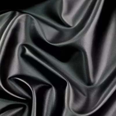 Faux Vegan Leather Black #1 — spandex fabric by the yard | Stretch House