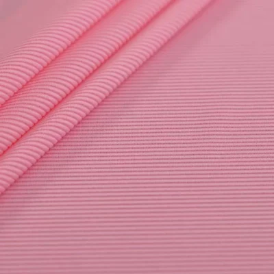 Ribbed performance fabric in light pink — wholesale activewear fabric