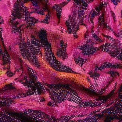 Mystic Hologram Squall Print Print Fabric #1 — spandex fabric by the yard | Stretch House