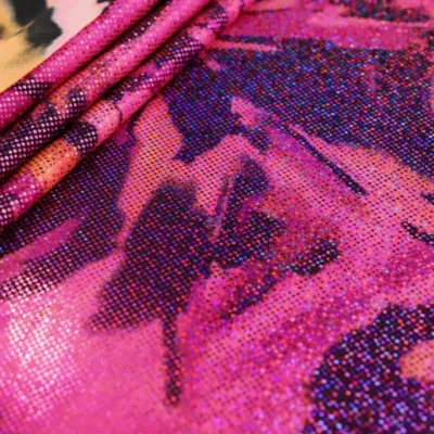 Mystic hologram squall print spandex #1 — wholesale stretch fabric