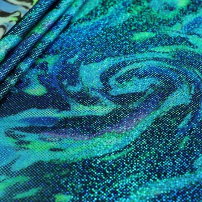 Mystic hologram squall print spandex #2 — wholesale stretch fabric