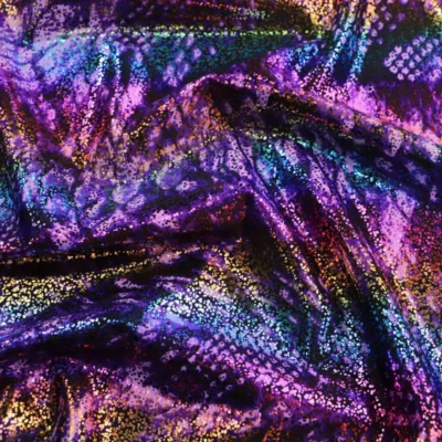 Spandex Printed Fabric Safari Holo Snake #5 — spandex fabric by the yard | Stretch House