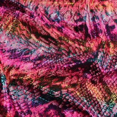 Spandex Printed Fabric Safari Holo Snake #2 — spandex fabric by the yard | Stretch House