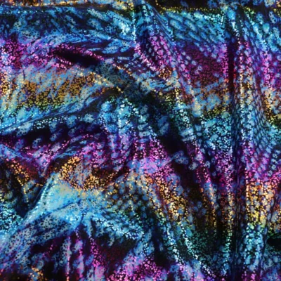 Spandex Printed Fabric Safari Holo Snake #4 — spandex fabric by the yard | Stretch House