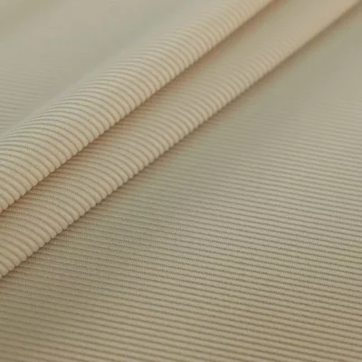 Ribbed performance fabric in skin nude — wholesale activewear fabric