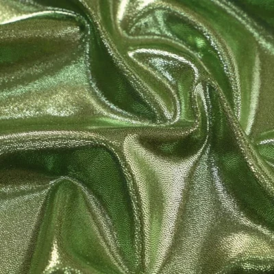 Pin Dot Metallic Spandex Avocado Green #74 — spandex fabric by the yard | Stretch House