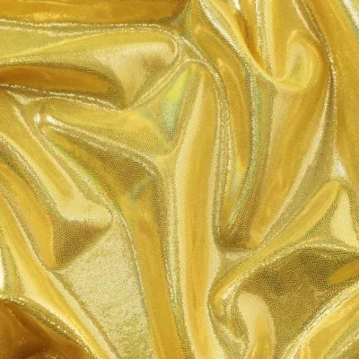 Dizzy Holo Gold / Yellow #13 — spandex fabric by the yard | Stretch House