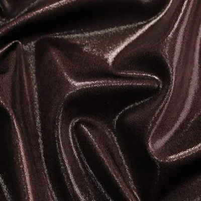 Pin Dot Metallic Spandex Espresso / Dark Brown #77 — spandex fabric by the yard | Stretch House
