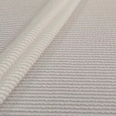 Rib knit stretch in ivory — wholesale stretch fabric