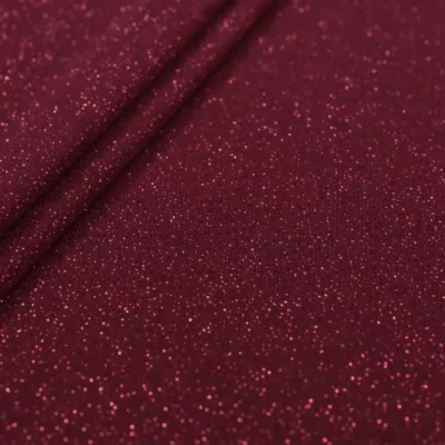 ITY glitter spandex in burgundy — wholesale stretch fabric
