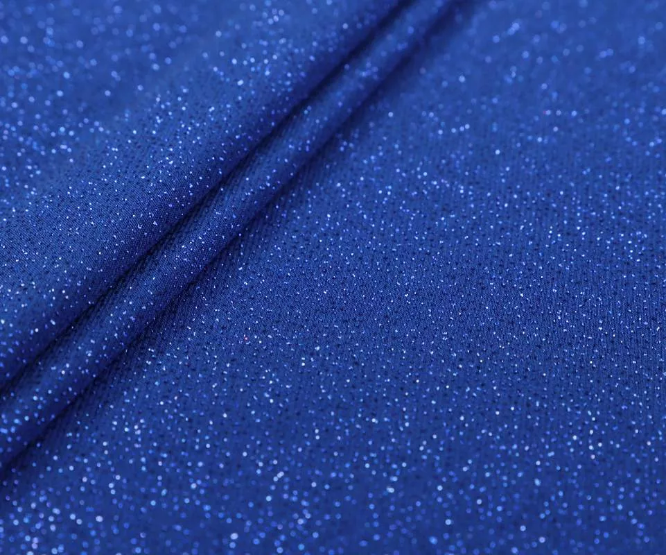 IMG_1873 ITY glitter spandex in royal blue — wholesale stretch fabric