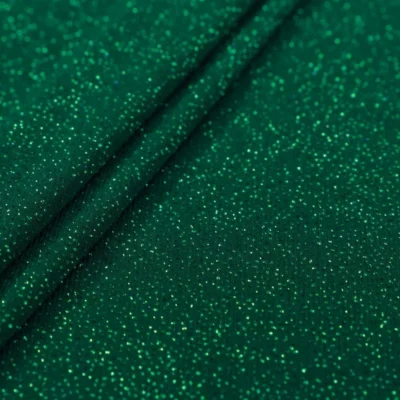 ITY glitter spandex in forest green — wholesale stretch fabric