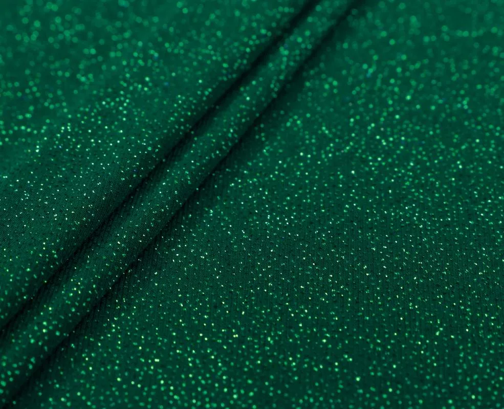 IMG_1883 ITY glitter spandex in forest green — wholesale stretch fabric