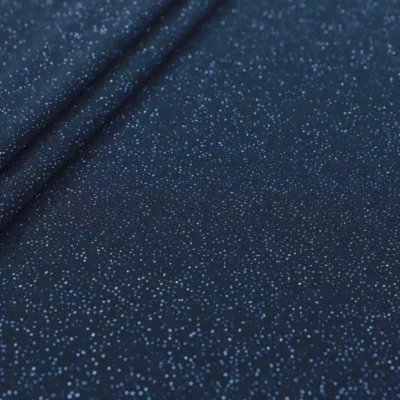ITY glitter spandex in navy — wholesale stretch fabric