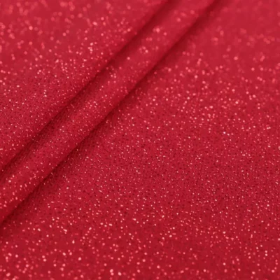 ITY glitter spandex in red — wholesale stretch fabric