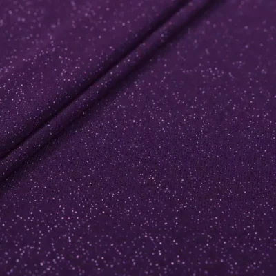 ITY glitter spandex in dark purple — wholesale stretch fabric