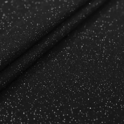 ITY glitter spandex in black — wholesale stretch fabric