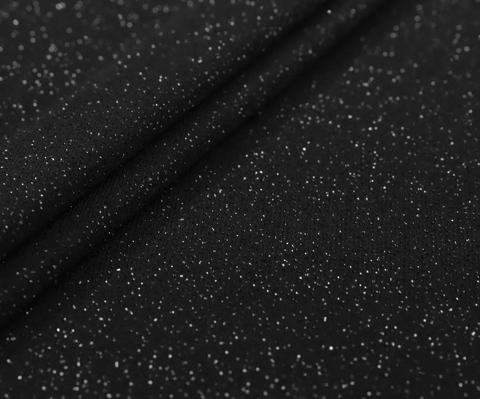 IMG_1909 ITY glitter spandex in black — wholesale stretch fabric