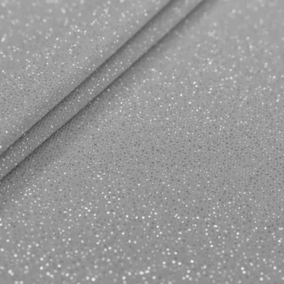 ITY glitter spandex in silver — wholesale stretch fabric