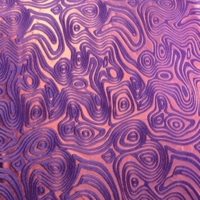 Intricate Folds Velvet Stretch Foil Red / Purple #4 — spandex fabric by the yard | Stretch House