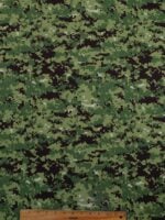 Digital Camouflage Printed Polyester Spandex Green/Black