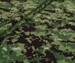 Digital Camouflage Printed Polyester Spandex Green/Black