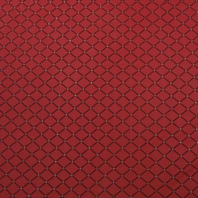 Diamonds Mesh Spandex Flock Glitter Silver/ Red/ Black #5 — spandex fabric by the yard | Stretch House