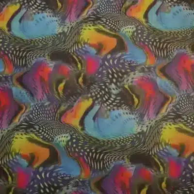 Avatar abstract design Printed Mesh Spandex Multi #5 — spandex fabric by the yard | Stretch House