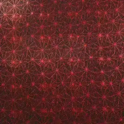 Spider Electric Metallic Foil Spandex Black Red #96 — spandex fabric by the yard | Stretch House