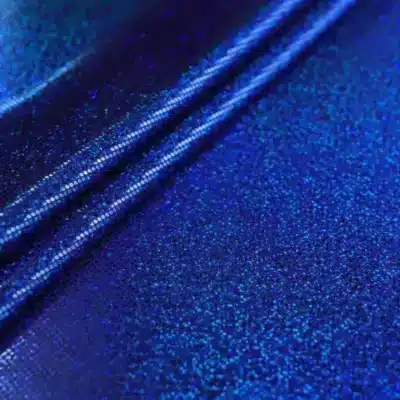 Digital Holo Foil Dot Spandex Navy Royal Blue — Wholesale Holographic Stretch Fabric | Stretch House