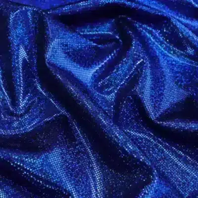 Digital Holo Foil Dot Navy / Royal #33 — spandex fabric by the yard | Stretch House