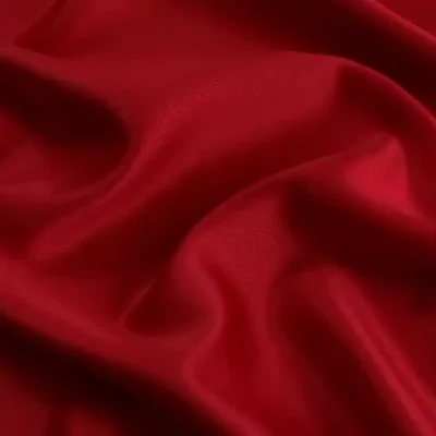 Crepe Satin Polyester Red #3 — spandex fabric by the yard | Stretch House