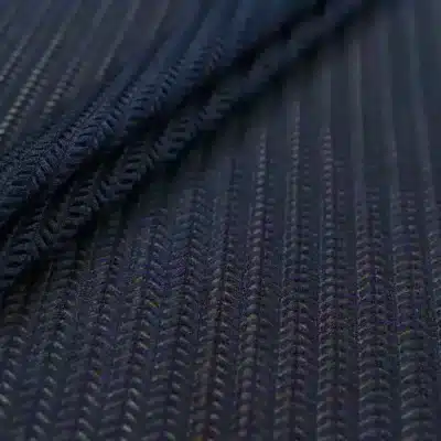 Herringbone Crochet Poly Spandex Navy — Wholesale Athletic Mesh Fabric | Stretch House
